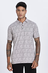Gridveil Iconic Patterned Polo Gridveil Iconic Patterned Polo