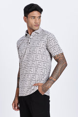 Gridveil Iconic Patterned Polo Gridveil Iconic Patterned Polo