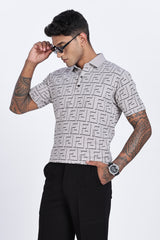 Gridveil Iconic Patterned Polo Gridveil Iconic Patterned Polo