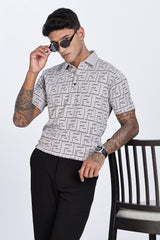 Gridveil Iconic Patterned Polo Gridveil Iconic Patterned Polo
