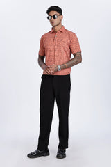 MazeFlick Luxe Patterned Polo T-Shirt MazeFlick Luxe Patterned Polo T-Shirt