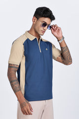 Monarch Crest Zip Polo T-Shirt Monarch Crest Zip Polo T-Shirt