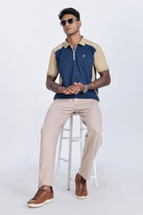 Monarch Crest Zip Polo T-Shirt Monarch Crest Zip Polo T-Shirt
