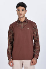 Heritage Drape Layered Polo Shirt Heritage Drape Layered Polo Shirt