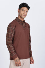 Heritage Drape Layered Polo Shirt Heritage Drape Layered Polo Shirt