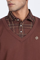 Heritage Drape Layered Polo Shirt Heritage Drape Layered Polo Shirt