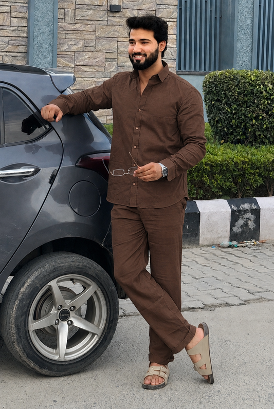Old Money Classic Combo (Brown - Top & Bottom)