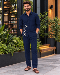 Designer Embroidered Co-Ord Set | Full Sleeve Shirt & Trouser Set | Stylish Men’s Outfit
