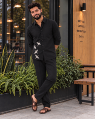 Designer Embroidered Co-Ord Set | Full Sleeve Shirt & Trouser Set | Stylish Men’s Outfit