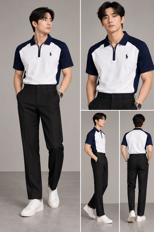 Gentlemen Tshirt  and Korean Trosuer Men's Set