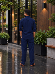 Rich Rover Linen Men's Co-ord Set - Brown