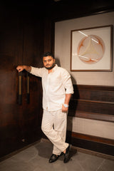 Top & Bottom Premium Soft Cotton Linen Cord Set