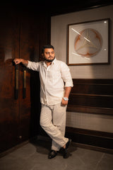 Top & Bottom Premium Soft Cotton Linen Cord Set