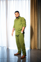 Top & Bottom Premium Soft Cotton Linen Cord Set