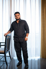 Top & Bottom Premium Soft Cotton Linen Cord Set