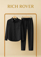 Premium Top & Bottom Soft Cotton Linen Cord Set