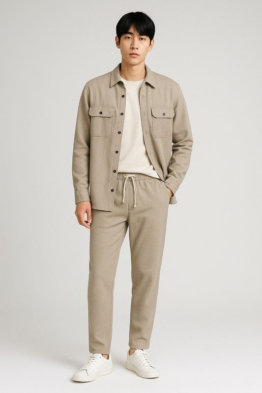 Double Pocket Jacket And Trouser Set For Men