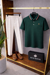 Polo Rider Tshirt and Korean Trosuer Men's Set