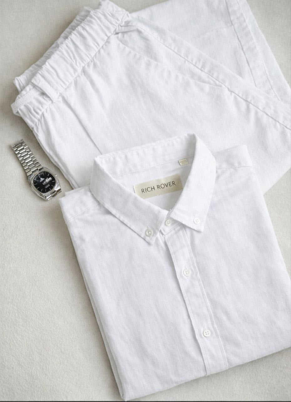 Coastal Top & Bottom Set Of Linen, Luxury And Style