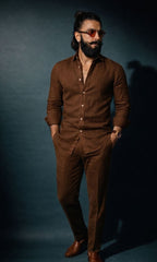 Men’s Relaxed Top & Bottom Set Of Linen.