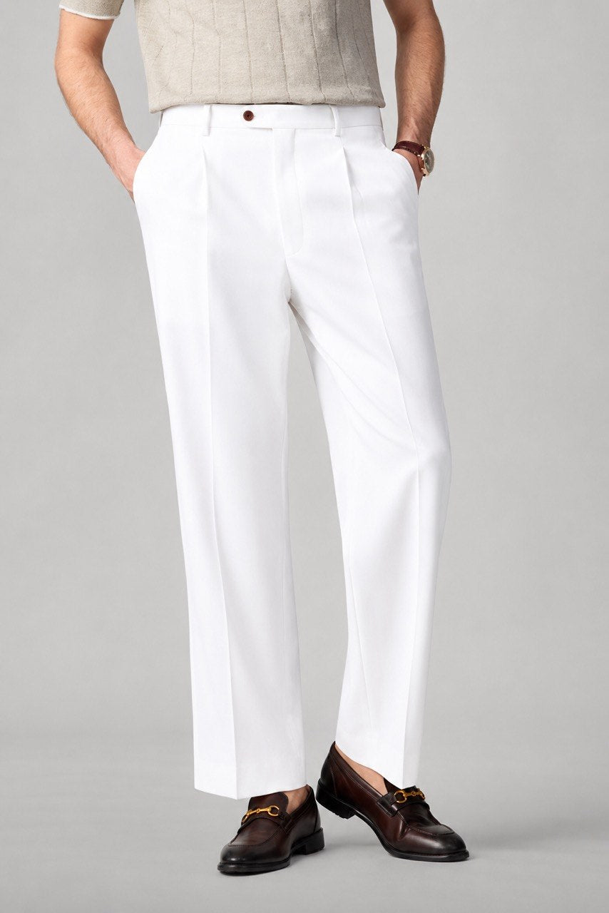 White Korean FIt Men's Trouser