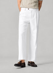 White Korean FIt Men's Trouser