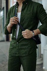 Top & Bottom Premium Soft Cotton Linen Cord Set