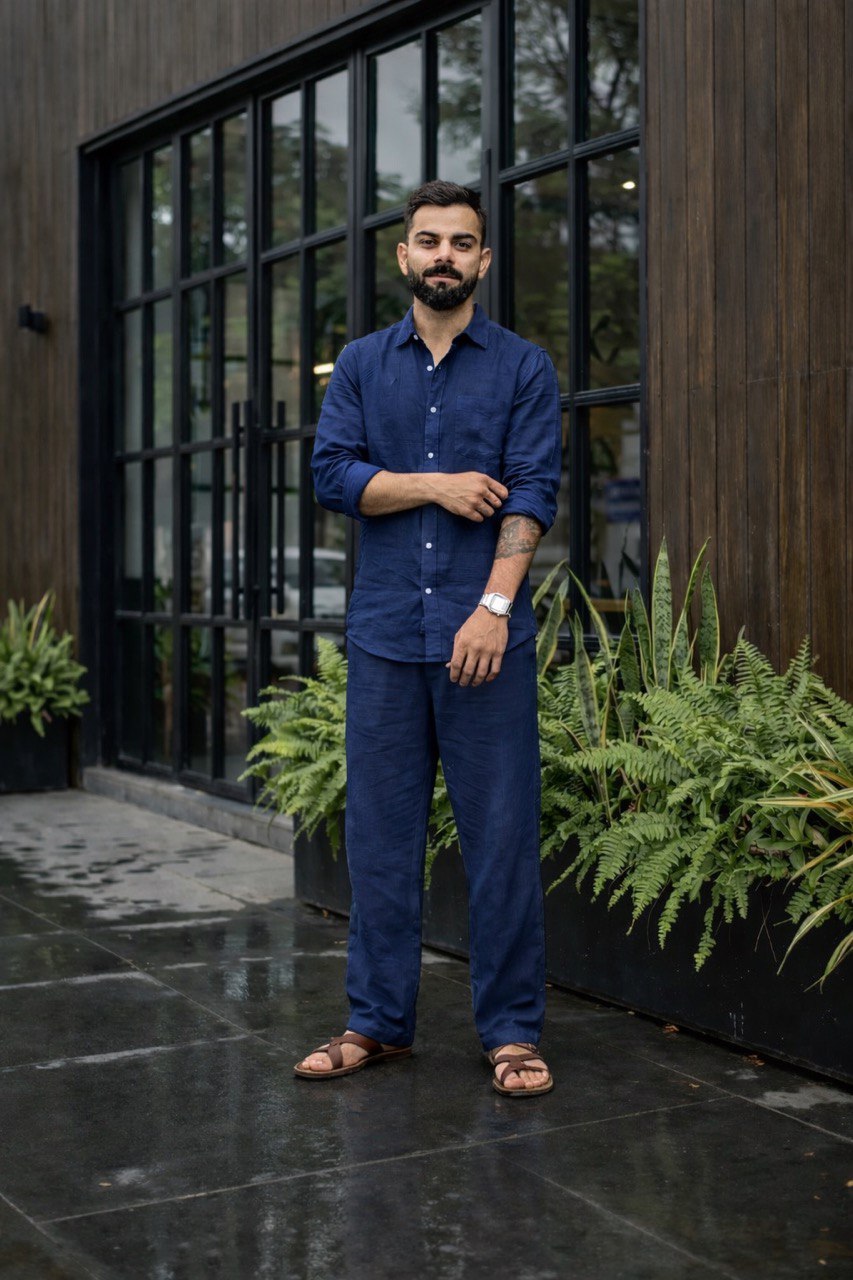 Rich Rover Linen Men's Co-ord Set - Navy