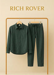 Premium Top & Bottom Soft Cotton Linen Cord Set