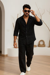 Straight Fit Cotton Linen Co-ord Set | Trend Edition