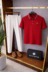 Polo Rider Tshirt and Korean Trosuer Men's Set