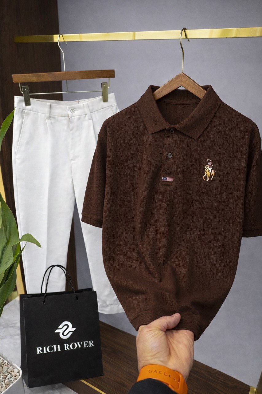 Old Money RR Polo Tshirt and Korean Trosuer Men's Set