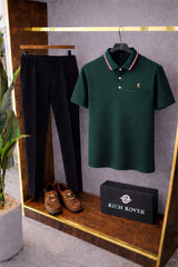 Polo Rider Tshirt and Korean Trosuer Men's Set