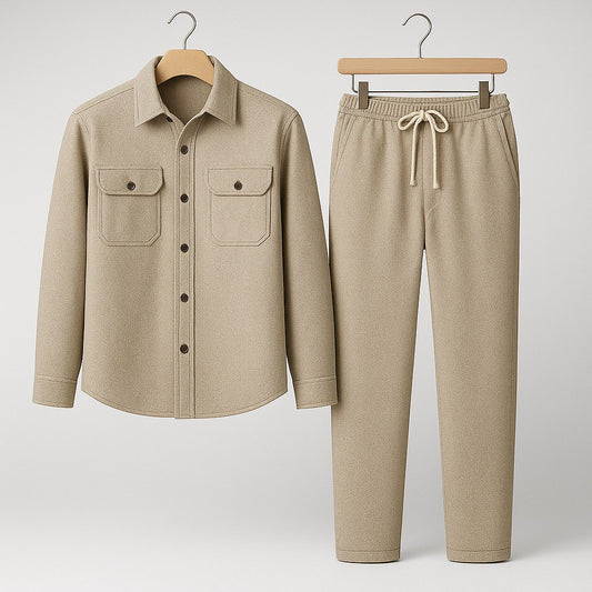 Double Pocket Jacket And Trouser Set For Men