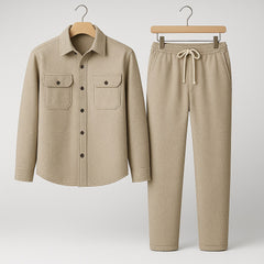Double Pocket Jacket And Trouser Set For Men