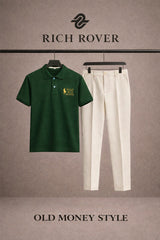 Old Money RR Polo Tshirt and Korean Trosuer Men's Set