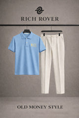 Old Money RR Polo Tshirt and Korean Trosuer Men's Set